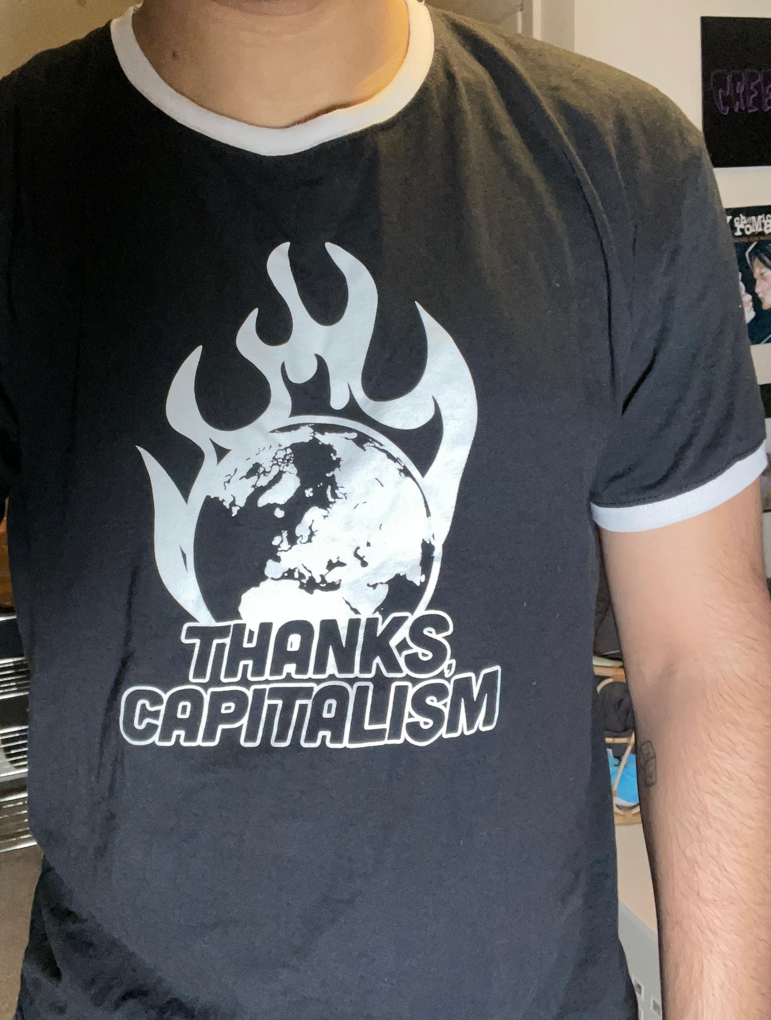 Sci Guys Thanks, Capitalism Ringer T-Shirt